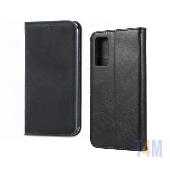 Leather Flip Cover with Internal Pocket For Samsung Galaxy S20 FE Black